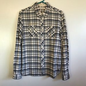 Scotch & Soda Long Sleeve Plaid Button Up Shirt